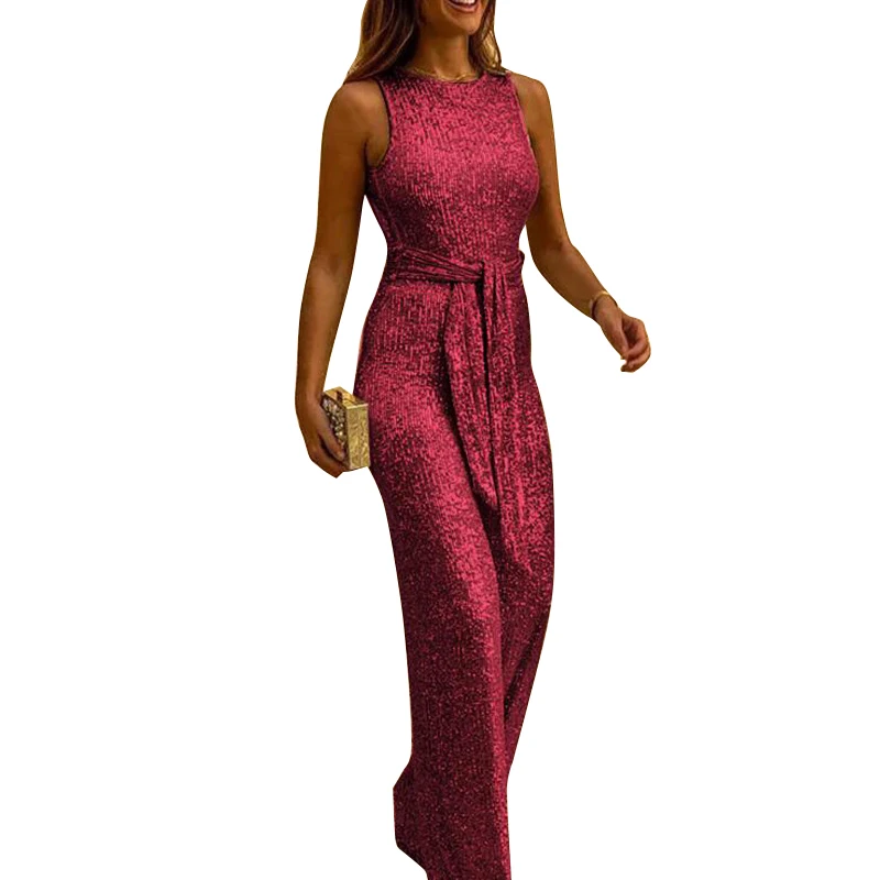 Sexy Gold Shining Jumpsuits Women Sleeveless Backless Streetwear Female 21 Spring Summer Red Blue Elegant Romper Feminina LD1800
Sexy Gold Shining Jumpsuits Women Sleeveless Backless Streetwear Female 21 Spring Summer Red Blue Elegant Romper Feminina LD1800