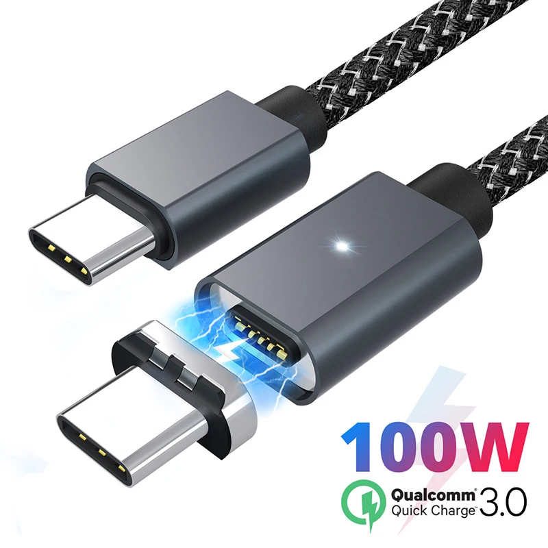 5A USB-C Magnetic Cable 1.5M Type C to Type-C PD 100W Magnetic Charger Cables Fast Charging Data Line for Smart Phone Notebook
5A USB-C Magnetic Cable 1.5M Type C to Type-C PD 100W Magnetic Charger Cables Fast Charging Data Line for Smart Phone Notebook