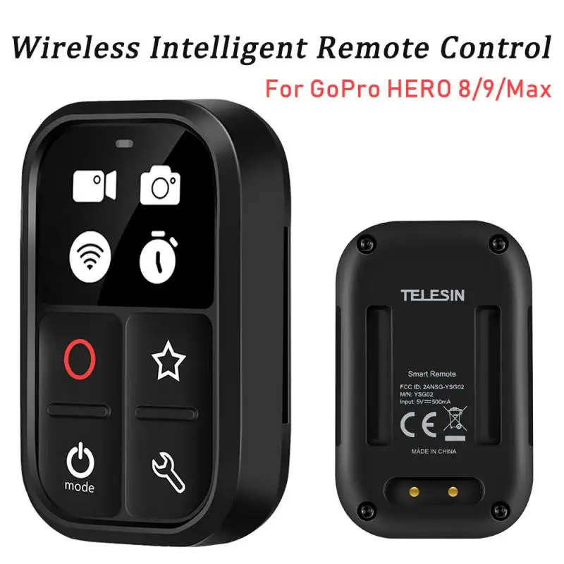 Wifi Wireless Intelligent Remote Control Self-luminous OLED Screen With Set And Shortcut Key Applicable For GoPro Hero 9 8 Max 
Wifi Wireless Intelligent Remote Control Self-luminous OLED Screen With Set And Shortcut Key Applicable For GoPro Hero 9 8 Max