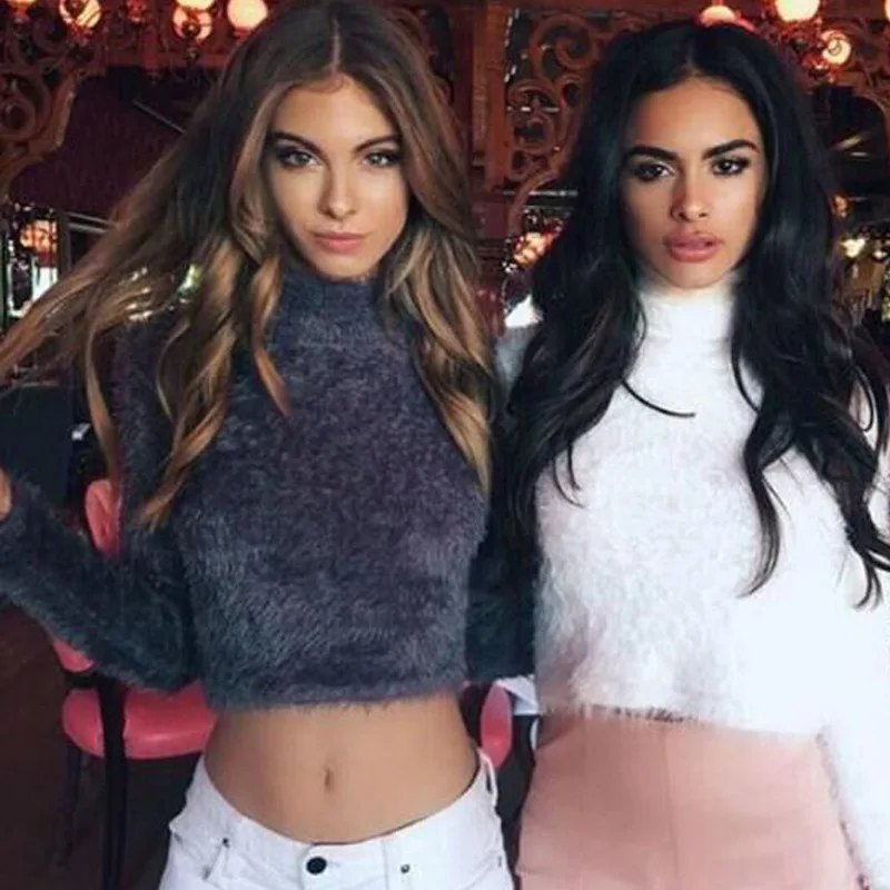 Spring Autumn Women Thin Fluffy Crop Top, Jumpers Fluffy Sweater Pullover, Long Sleeve Sweaters
Spring Autumn Women Thin Fluffy Crop Top, Jumpers Fluffy Sweater Pullover, Long Sleeve Sweaters