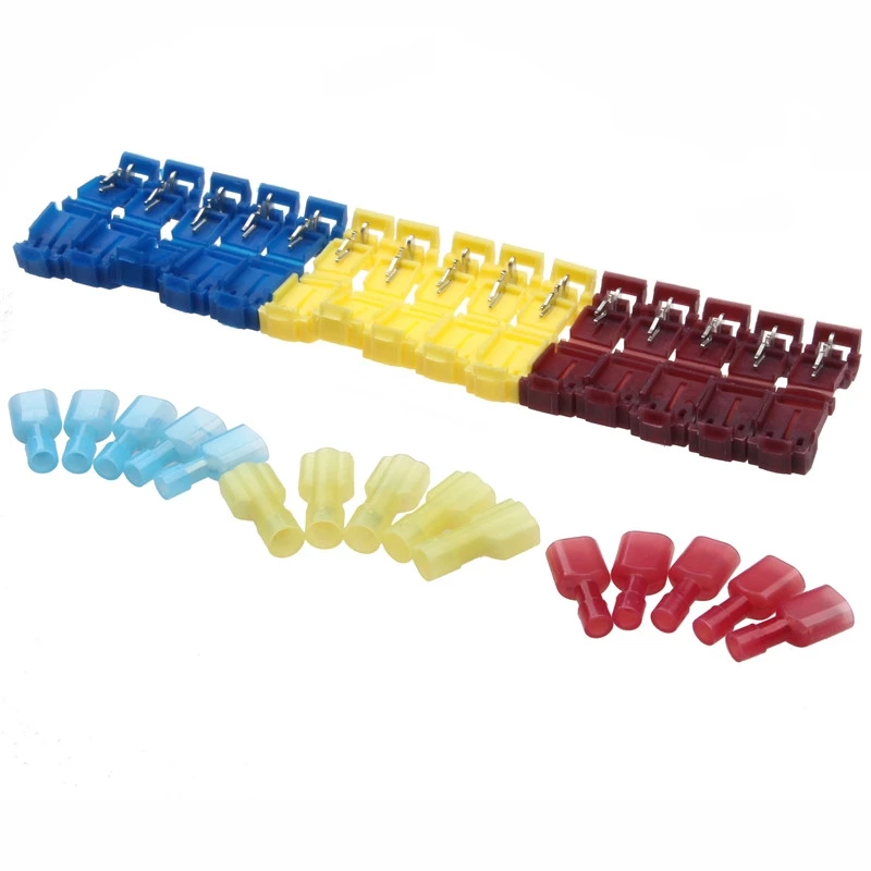 60PCS Insulated Terminal T-Tap Quick Splice Solderless Wire Connectors 220V Crimp Terminal Waterproof Self-Stripping Connect
60PCS Insulated Terminal T-Tap Quick Splice Solderless Wire Connectors 220V Crimp Terminal Waterproof Self-Stripping Connect