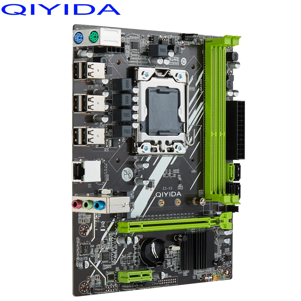 Материнская плата QIYIDA X79 LGA1356 материнская lga 1356 с поддержкой REG ECC NVME M.2 Серверная