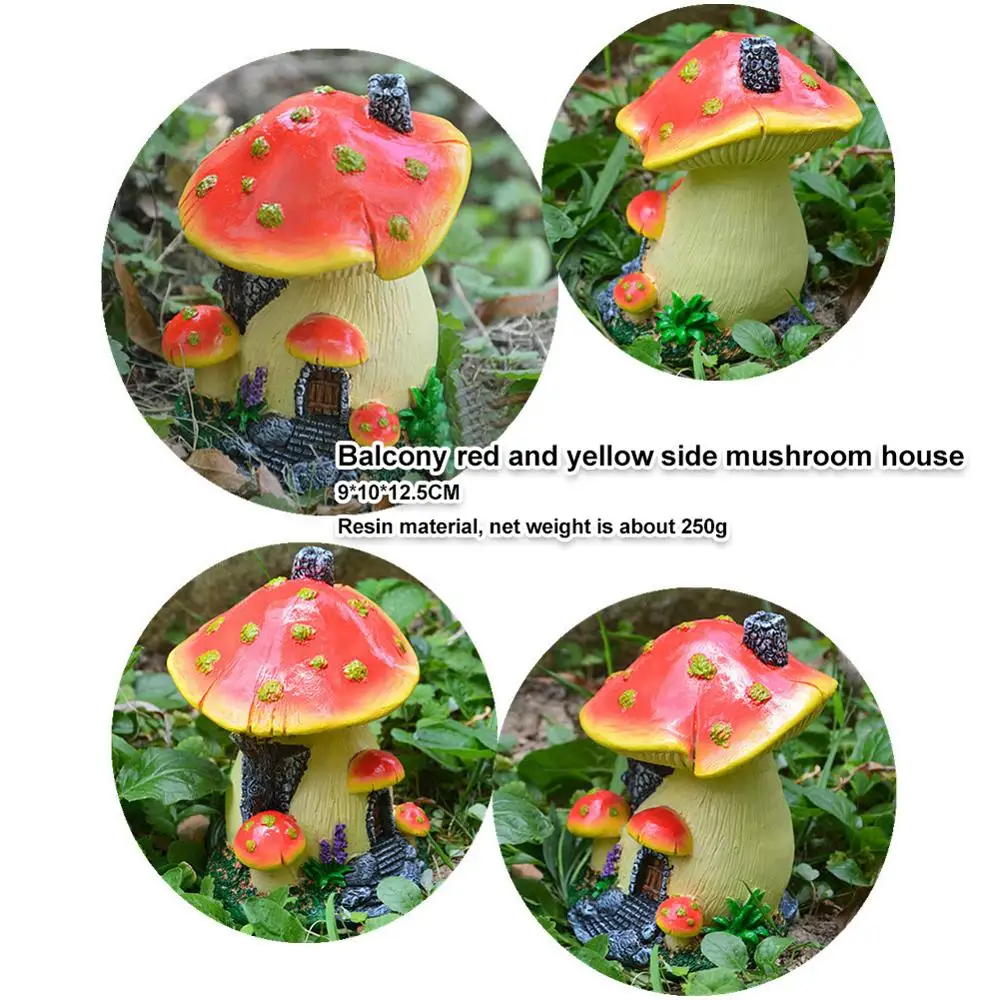 Mushroom House Resin Crafts Mini Fairy home Garden Decor DIY Ornament Landscape Miniatures Resin Accessories Micro Garden 
Mushroom House Resin Crafts Mini Fairy home Garden Decor DIY Ornament Landscape Miniatures Resin Accessories Micro Garden