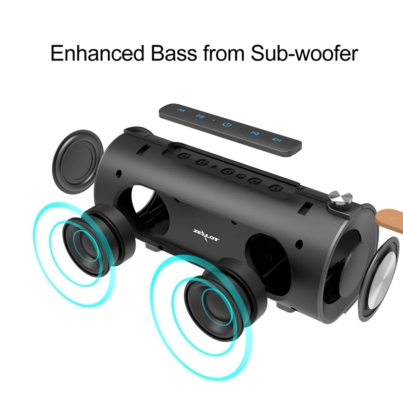 ZEALOT S30 Subwoofer Portable Bluetooth Speaker Wireless Sound Bar Waterproof Speaker 3D Stereo TF Card AUX with Call and Mic
ZEALOT S30 Subwoofer Portable Bluetooth Speaker Wireless Sound Bar Waterproof Speaker 3D Stereo TF Card AUX with Call and Mic