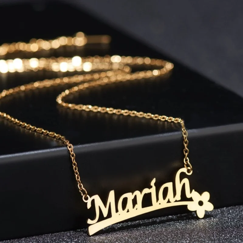 Customized Name Necklace Personalized Peach Blossom Branch Pendant Stainless Steel Jewelry Custom Letter Necklaces for Women
Customized Name Necklace Personalized Peach Blossom Branch Pendant Stainless Steel Jewelry Custom Letter Necklaces for Women