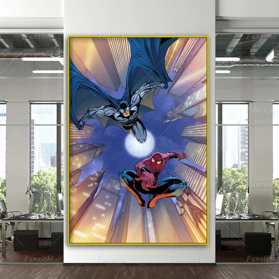 Batman Spiderman Poster Marvel Super Hero Justice League Living Room Decor Canvas Wall Art Print Nordic Home Decor Pictures
Batman Spiderman Poster Marvel Super Hero Justice League Living Room Decor Canvas Wall Art Print Nordic Home Decor Pictures