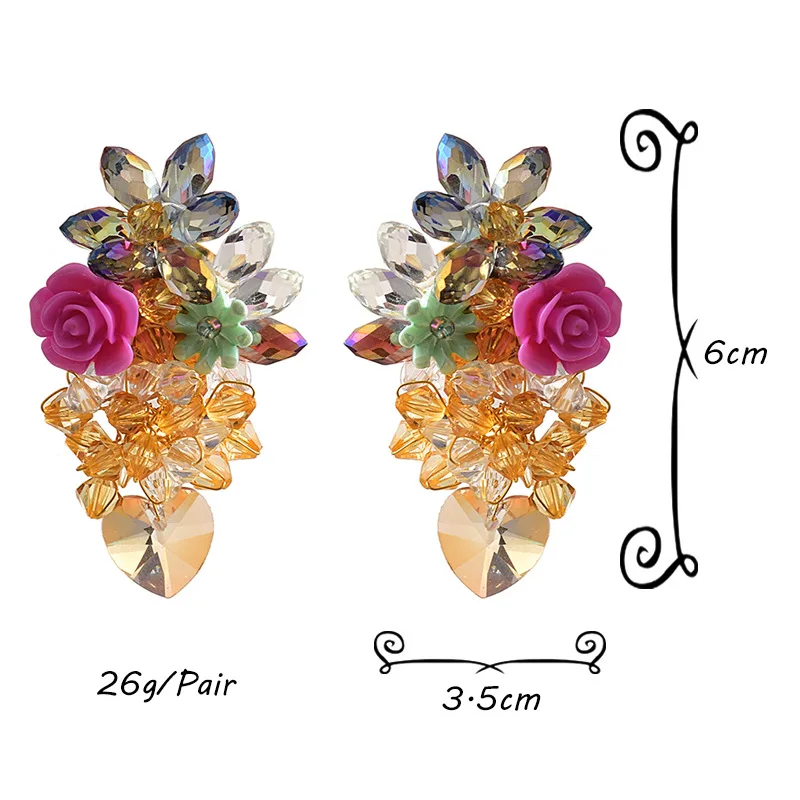 Colorful Crystal Flower Dangle Earrings For Women 2021 Hot Sale Jewelry Accessories
Colorful Crystal Flower Dangle Earrings For Women 2021 Hot Sale Jewelry Accessories