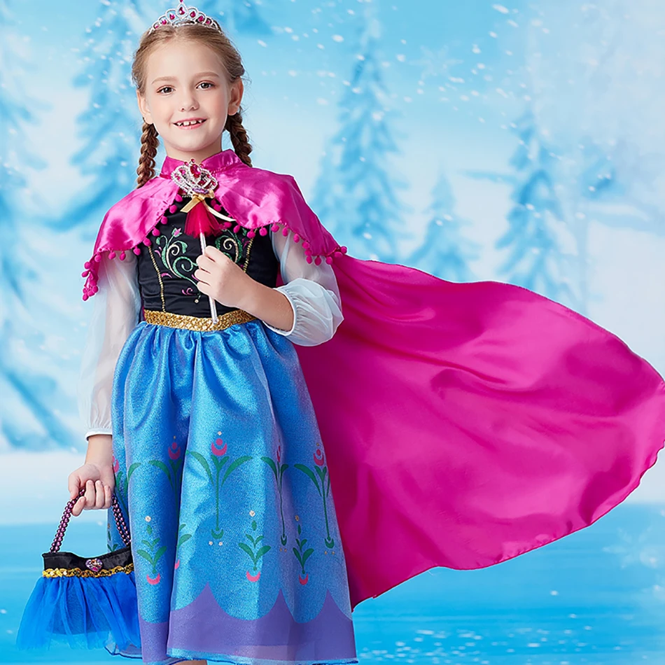 Disney Frozen Anna Princess Dress For Girls Party Costume Halloween Cosplay Dress up with Cape Birthday Fancy Snow Queen Dress
Disney Frozen Anna Princess Dress For Girls Party Costume Halloween Cosplay Dress up with Cape Birthday Fancy Snow Queen Dress