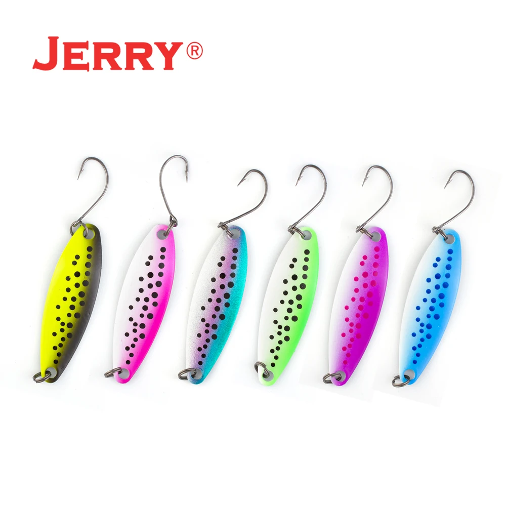 Jerry Virgo 5pcs/6pcs area trout fishing spoon kit set free tackle box metal lures glitters baubles pesca
Jerry Virgo 5pcs/6pcs area trout fishing spoon kit set free tackle box metal lures glitters baubles pesca