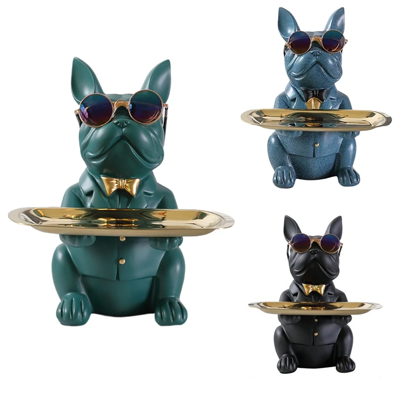 French Bulldog Figurine with Tray Sculpture Desk Storage Statue Decorative Coin Bank Home Room Decoration
French Bulldog Figurine with Tray Sculpture Desk Storage Statue Decorative Coin Bank Home Room Decoration