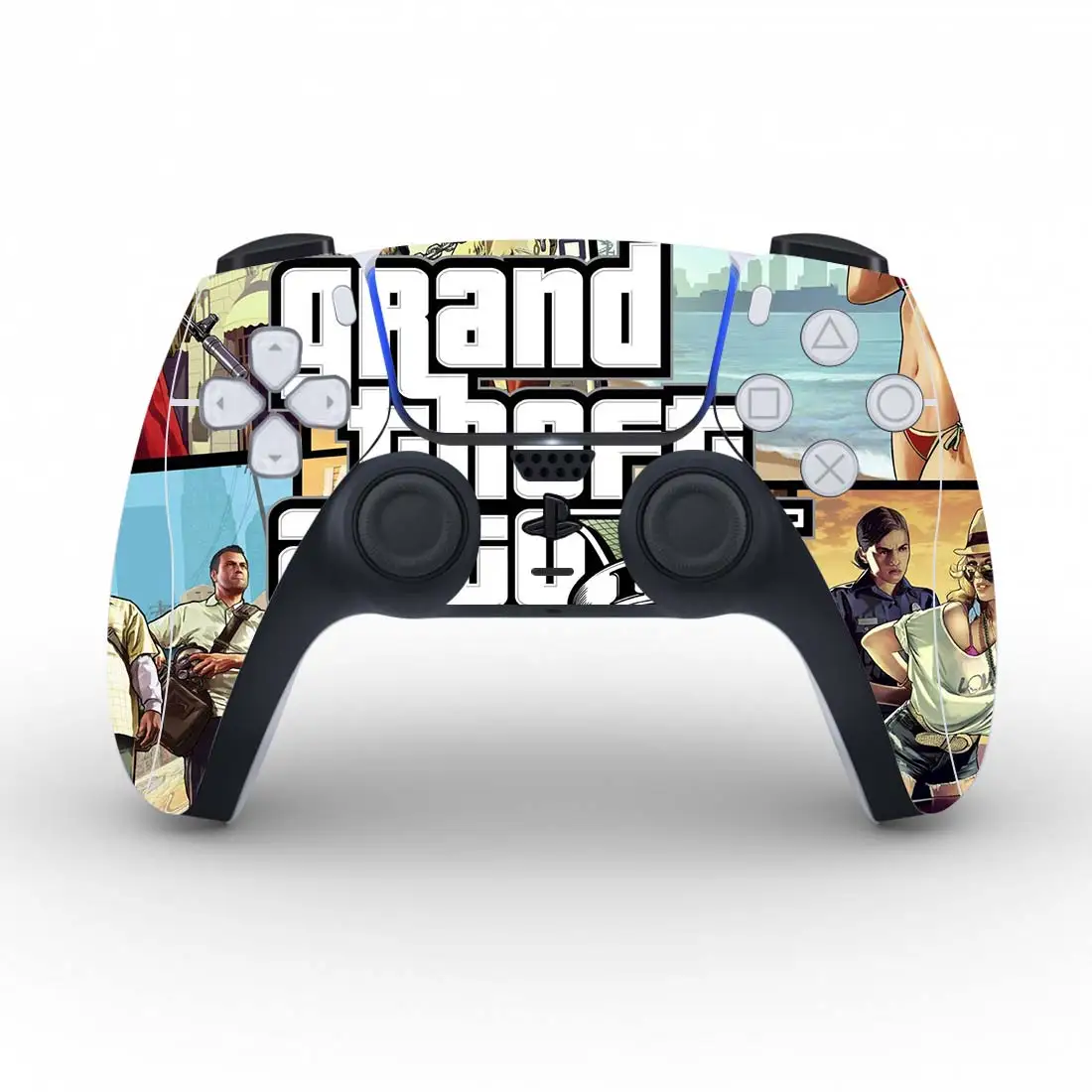 Фото Grand Theft Auto GTA 5 Обложка Наклейка для PS5 контроллер Playstation геймпад джойстик наклейка