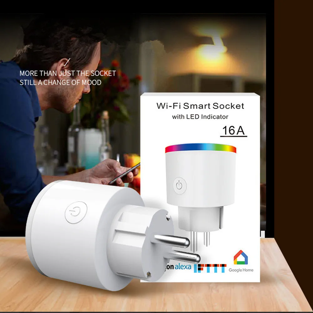 Беспроводная смарт-розетка FSU 16 А Wi-Fi с голосовым управлением | Электроника