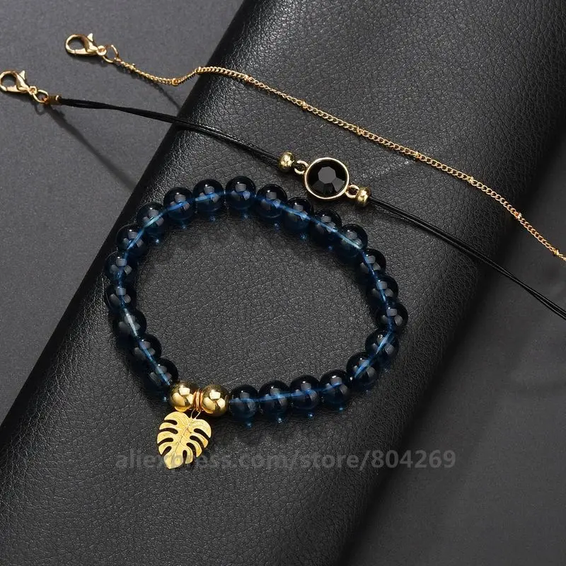 Brand New Charming Ladies Bead Chain Hollow Leaf Black Beads Chain Bracelet Women Dress Jewelry Accessories Hot Selling
Brand New Charming Ladies Bead Chain Hollow Leaf Black Beads Chain Bracelet Women Dress Jewelry Accessories Hot Selling