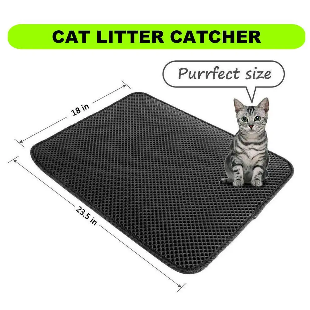 Pet Cat Litter Mat Double Layer EVA Non-slip Foldable Pad Sand Cat Toilet Leather Waterproof Clean Pad Cats Clean Accessories
Pet Cat Litter Mat Double Layer EVA Non-slip Foldable Pad Sand Cat Toilet Leather Waterproof Clean Pad Cats Clean Accessories