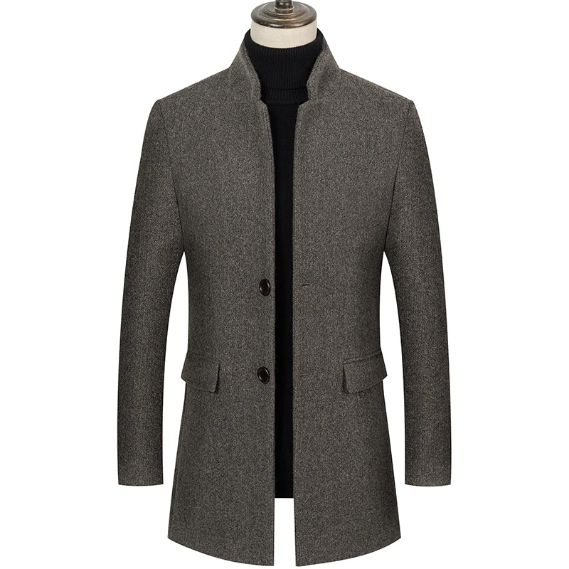 2021 New Men Wool Coats Autumn Winter Solid Color Windproof Men Woolen Blends Overcoat Turn-Down Collar Casual Trench Coat Male
2021 New Men Wool Coats Autumn Winter Solid Color Windproof Men Woolen Blends Overcoat Turn-Down Collar Casual Trench Coat Male
