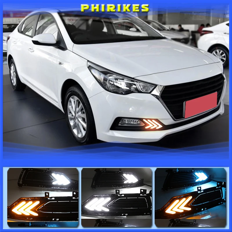 For Hyundai verna RV 2016-2018 LED DRL daytime running light with dim control yellow turn signal blue night light
For Hyundai verna RV 2016-2018 LED DRL daytime running light with dim control yellow turn signal blue night light