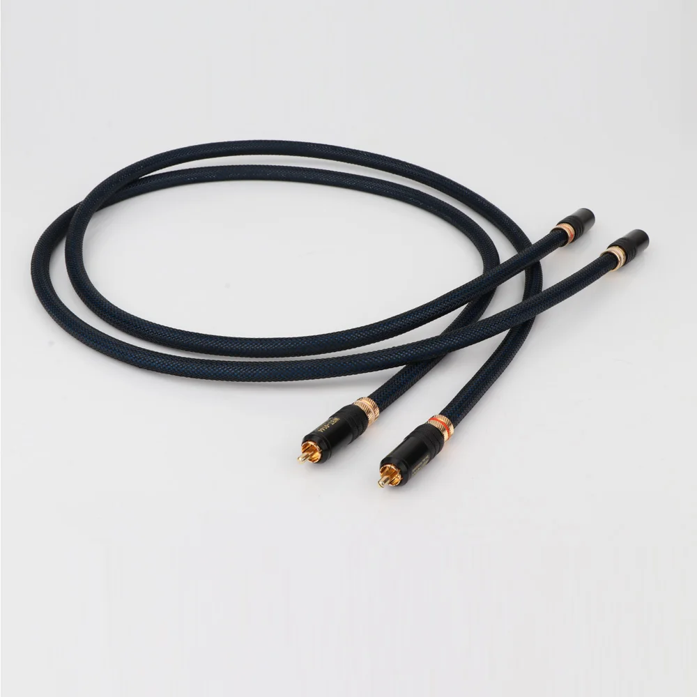 Пара посеребренных кабелей RCA Preffair X404 позолоченный кабель Папа-папа WBT0144