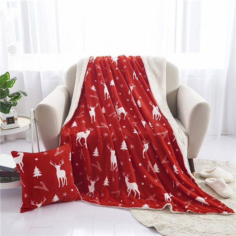 Winter Merry Christmas Elk Blankets Flannel Throw Blankets For Beds Double Layer Comfort Cotton Coral Fleece Weighted Blankets
Winter Merry Christmas Elk Blankets Flannel Throw Blankets For Beds Double Layer Comfort Cotton Coral Fleece Weighted Blankets