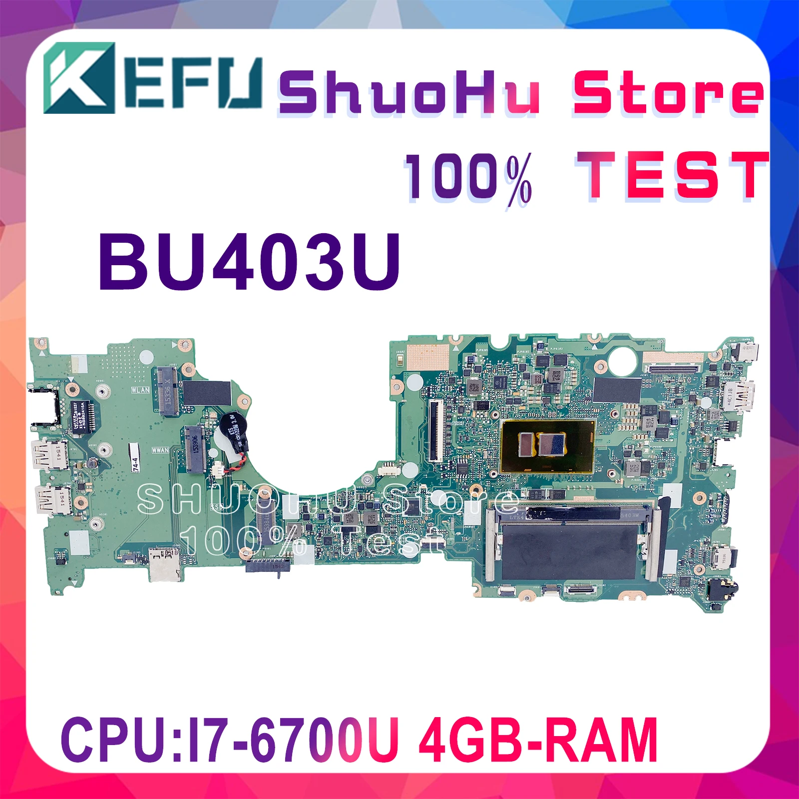 KEFU ASUS BU403UA motherboard is suitable for BU403UA BU403U BU403U notebook motherboard 4GB-RAM I7-6500U full function 100%test
KEFU ASUS BU403UA motherboard is suitable for BU403UA BU403U BU403U notebook motherboard 4GB-RAM I7-6500U full function 100%test
