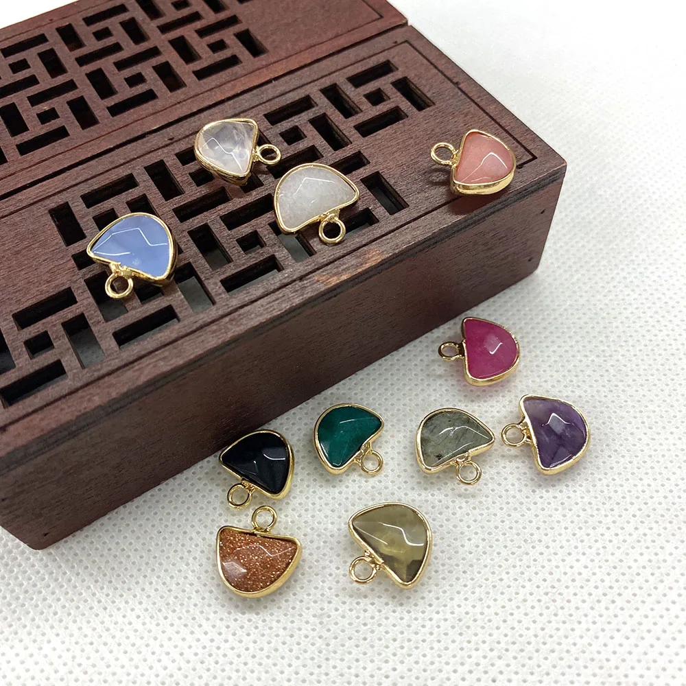 Natural Stone Pendant Quartz Stone Pink Crystal Semicircle Multi-color Faceted Necklace Pendant Reiki Healing Design Sense 3pcs
Natural Stone Pendant Quartz Stone Pink Crystal Semicircle Multi-color Faceted Necklace Pendant Reiki Healing Design Sense 3pcs