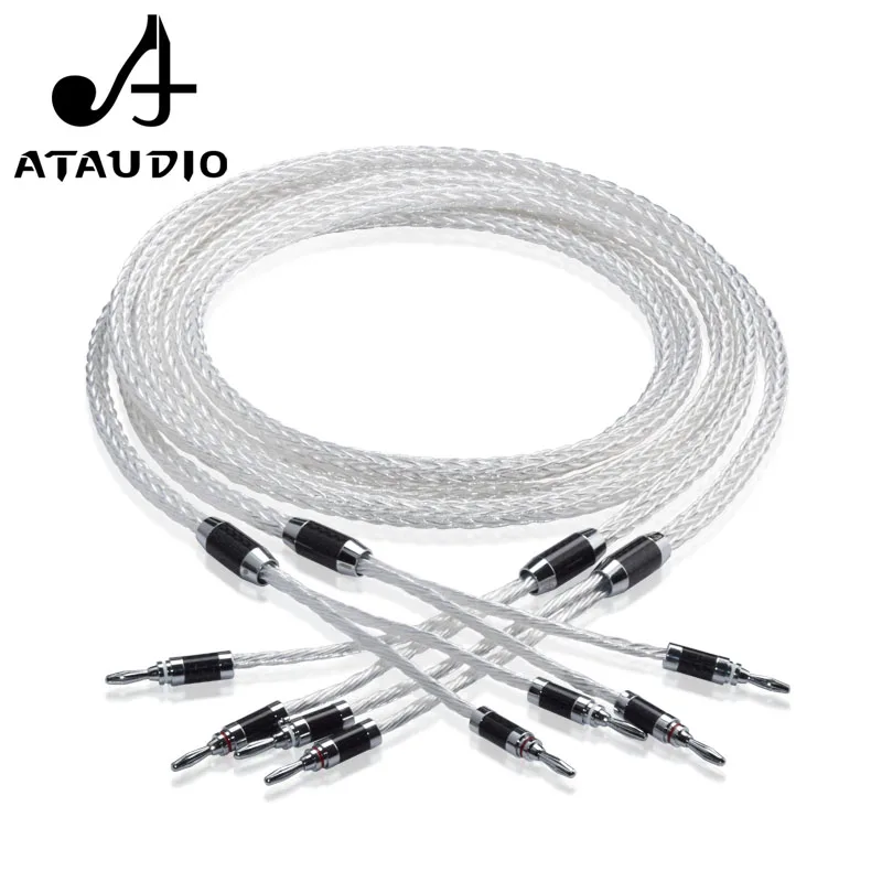 ATAUDIO 8ag Pure Silver-plated OCC Hifi Speaker Cable Hi-end Speaker Wire for Amplifier and CD
ATAUDIO 8ag Pure Silver-plated OCC Hifi Speaker Cable Hi-end Speaker Wire for Amplifier and CD