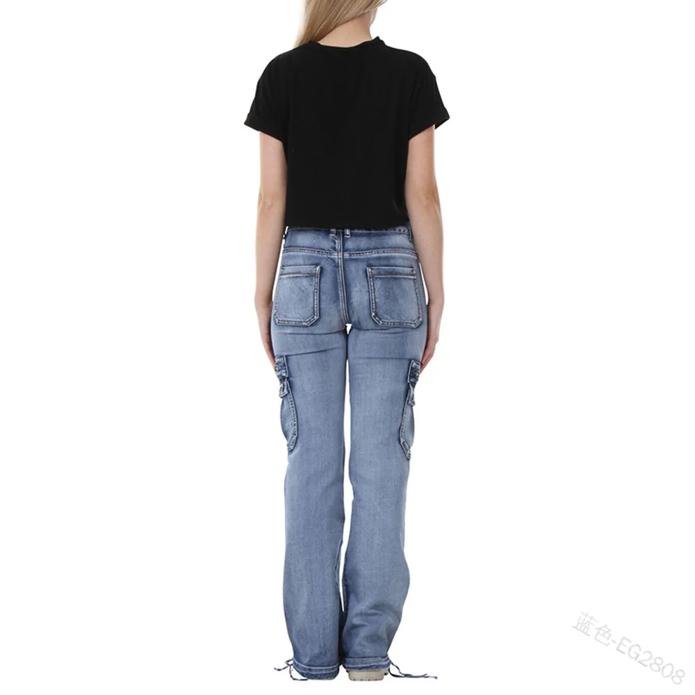 Mandylandy Spring and Autumn Fashion Stitching Button Denim Straight-Leg Pants Women's Casual Mid-Waist Pocket Jeans
Mandylandy Spring and Autumn Fashion Stitching Button Denim Straight-Leg Pants Women's Casual Mid-Waist Pocket Jeans