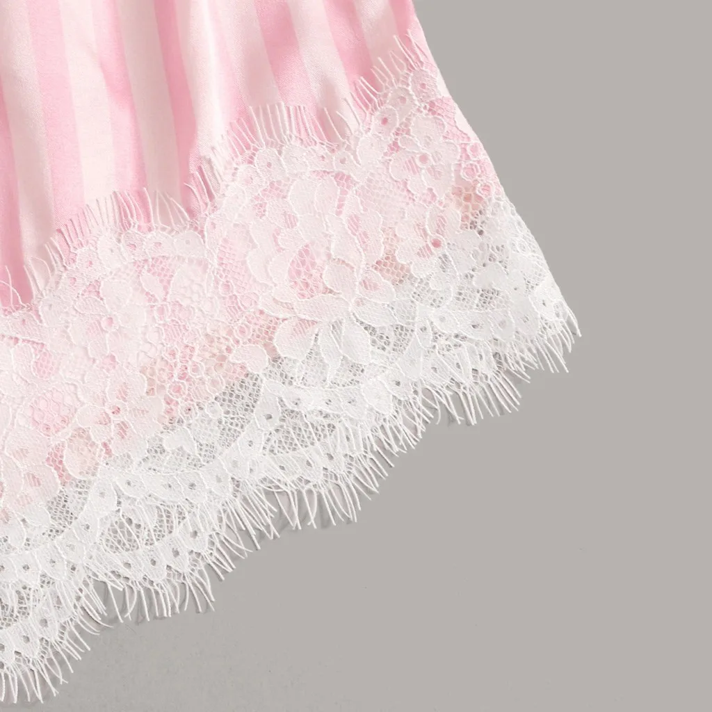 Sexy lingerie underwear erotic Women V-Neck Lace Bralette Pajamas Sleepwear Striped Satin baby doll Shorts Pajama Set
Sexy lingerie underwear erotic Women V-Neck Lace Bralette Pajamas Sleepwear Striped Satin baby doll Shorts Pajama Set