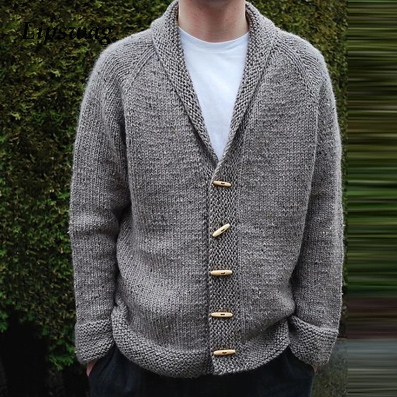 Vintage Buttoned Knitted Cardigan Tops For Men Autumn Winter Warm Fashion Mens Solid Jackets Casual Long Sleeve Sweaters Coats
Vintage Buttoned Knitted Cardigan Tops For Men Autumn Winter Warm Fashion Mens Solid Jackets Casual Long Sleeve Sweaters Coats