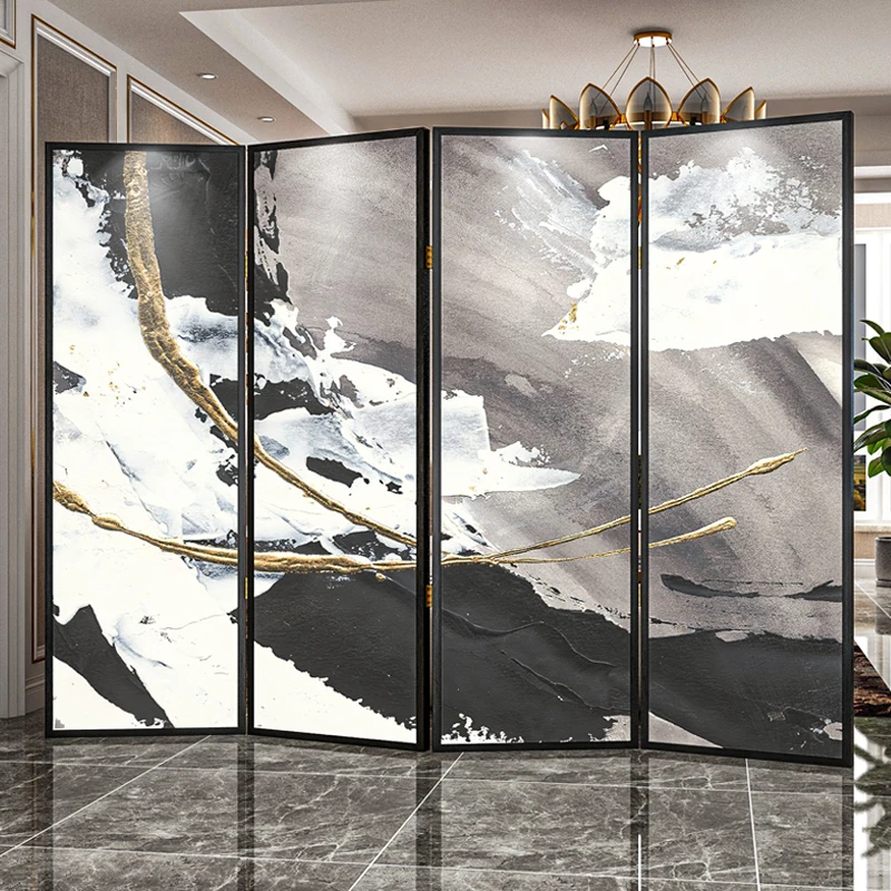 

Простой Современный абстрактный художественный складной экран для крыльца перегородка для гостиной офиса Блок Металлический Европейский ...