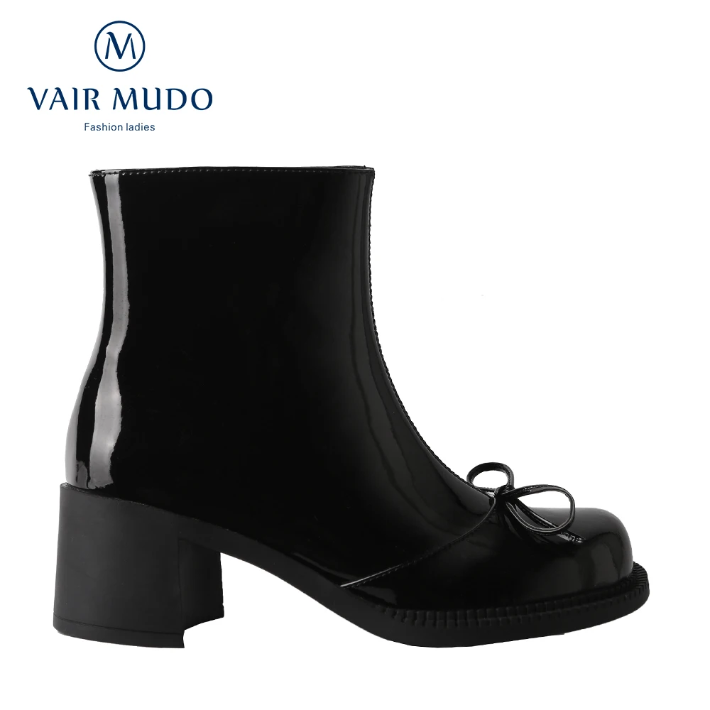 VAIR MUDO Women Boots Shoes High Heels Round Toe Spring/Autumn Concise Butterfly-knot Genuine Leather Solid White Black WM-X55
VAIR MUDO Women Boots Shoes High Heels Round Toe Spring/Autumn Concise Butterfly-knot Genuine Leather Solid White Black WM-X55