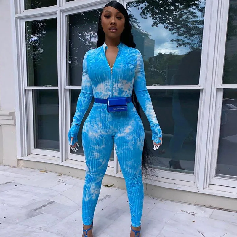 fashion casual tie-dye skinny elastic zipper female jumpsuit fitness workout sport suit autumn streetwear knit romper tracksuit
fashion casual tie-dye skinny elastic zipper female jumpsuit fitness workout sport suit autumn streetwear knit romper tracksuit
