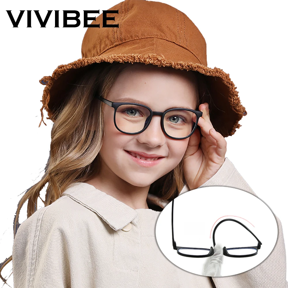 2021 женские очки VIVIBEE для компьютера с защитой от синего света детские круглые