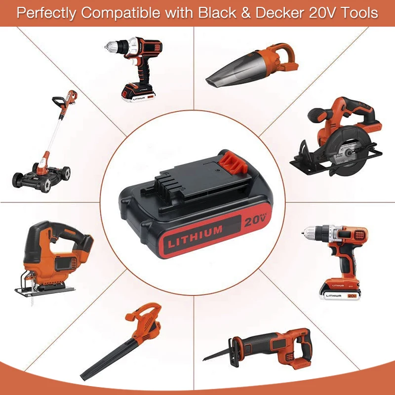 LB20 18V 20V 3500mah Li-ion Cordless Power Tool Replacement Rechargeable Battery for Black Decker LBXR20 BL1318 BL2018 LBX4020
LB20 18V 20V 3500mah Li-ion Cordless Power Tool Replacement Rechargeable Battery for Black Decker LBXR20 BL1318 BL2018 LBX4020