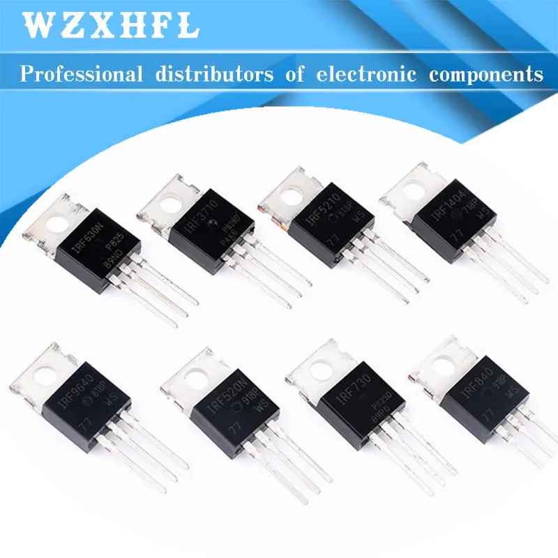 10 шт., IRF510, IRF520, IRF530, IRF540, IRF630, IRF640, IRF730, IRF740, IRF830, IRF840, транзистор TO-220, TO220
10 шт., IRF510, IRF520, IRF530, IRF540, IRF630, IRF640, IRF730, IRF740, IRF830, IRF840, транзистор TO-220, TO220