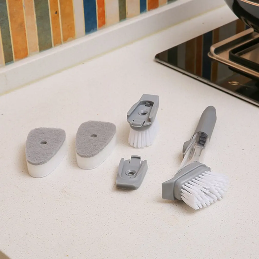1/4Pcs Double Use Kitchen Cleaning Brush Scrubber Dish Bowl Washing Sponge Automatic Liquid Dispenser Pot Cleaner Tool Gadgets
1/4Pcs Double Use Kitchen Cleaning Brush Scrubber Dish Bowl Washing Sponge Automatic Liquid Dispenser Pot Cleaner Tool Gadgets
