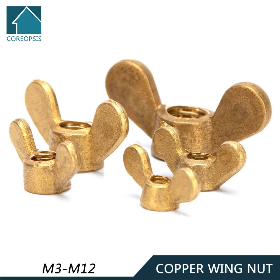 Brass Wing Nuts Butterfly Nut to Fit Bolts & Screws M3 M4 M5 M6 M8 M10 M12 Copper Solid Fasteners Nuts
Brass Wing Nuts Butterfly Nut to Fit Bolts & Screws M3 M4 M5 M6 M8 M10 M12 Copper Solid Fasteners Nuts