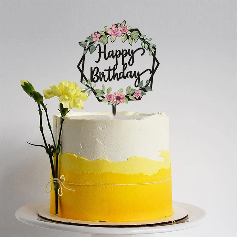 Colored Flowers Happy Birthday Cake Topper Acrylic Birthday Party Dessert Decoration For Baby Shower Baking Supplies
Colored Flowers Happy Birthday Cake Topper Acrylic Birthday Party Dessert Decoration For Baby Shower Baking Supplies