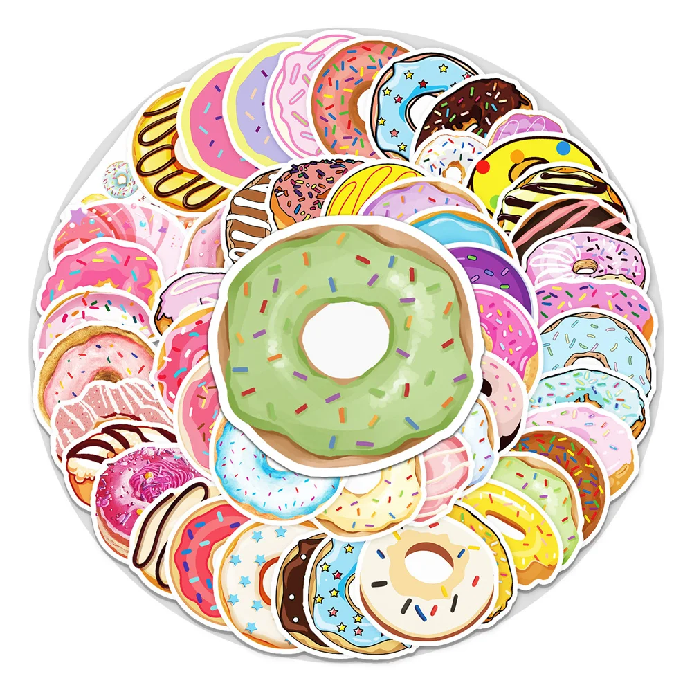 50pcs Cartoon Donut Stickers For Notebooks Stationery Helmet Laptop Scrapbook Cute Sticker Scrapbooking Material Craft Supplies
50pcs Cartoon Donut Stickers For Notebooks Stationery Helmet Laptop Scrapbook Cute Sticker Scrapbooking Material Craft Supplies