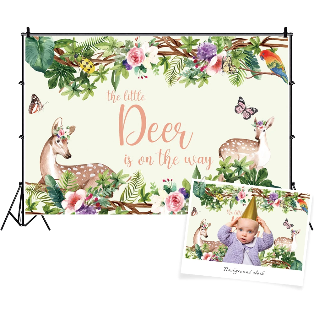 Laeacco Baby Shower Baptism Party Tropical Jungle Watercolor Deer Banner Pattern Photography Background Photo Backdrop Photocall
Laeacco Baby Shower Baptism Party Tropical Jungle Watercolor Deer Banner Pattern Photography Background Photo Backdrop Photocall