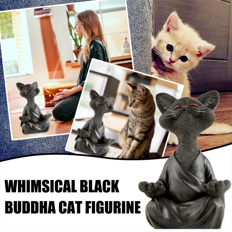 Whimsical Black Buddha Cat Figurine Meditation Yoga Collectible Happy Cat Decor Art Sculptures Outdoor Garden Statue Figurines
Whimsical Black Buddha Cat Figurine Meditation Yoga Collectible Happy Cat Decor Art Sculptures Outdoor Garden Statue Figurines