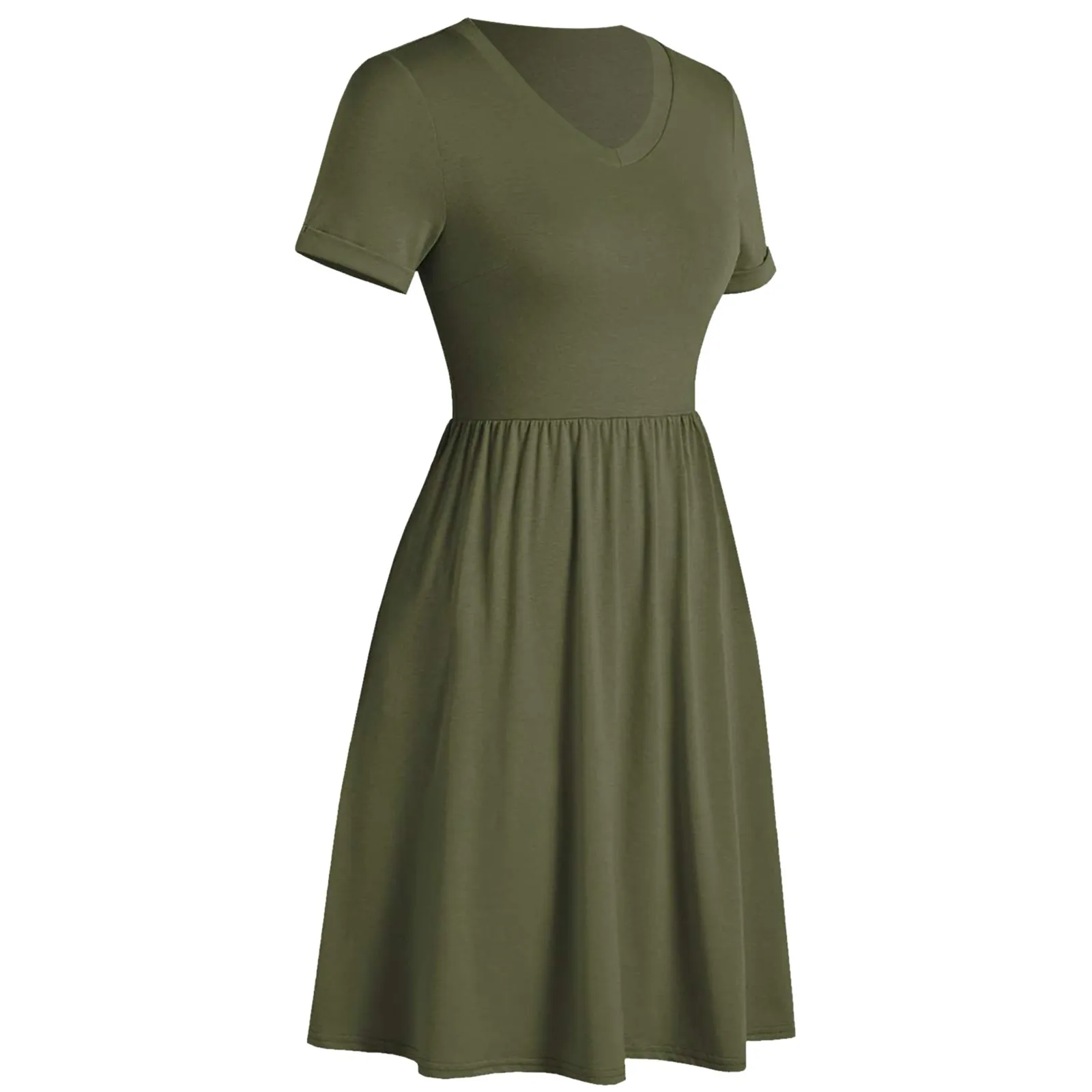 Floral Print Women Dress Holiday Women's Casual Fashion V-neck Short Sleeve Dress Summer Solid Color Dresses Beach Dresses
Floral Print Women Dress Holiday Women's Casual Fashion V-neck Short Sleeve Dress Summer Solid Color Dresses Beach Dresses