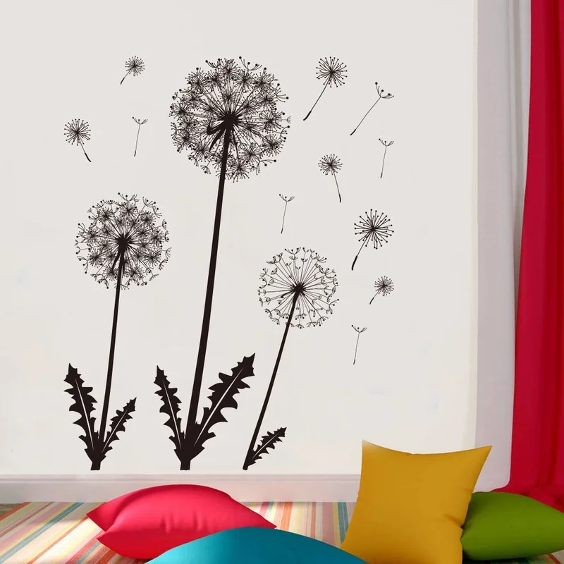 Black and White Dandelion Wall Art Stickers DIY Flower Natural Decals Self-Adhesive Home Decor Decoration for Bedroom
Black and White Dandelion Wall Art Stickers DIY Flower Natural Decals Self-Adhesive Home Decor Decoration for Bedroom
