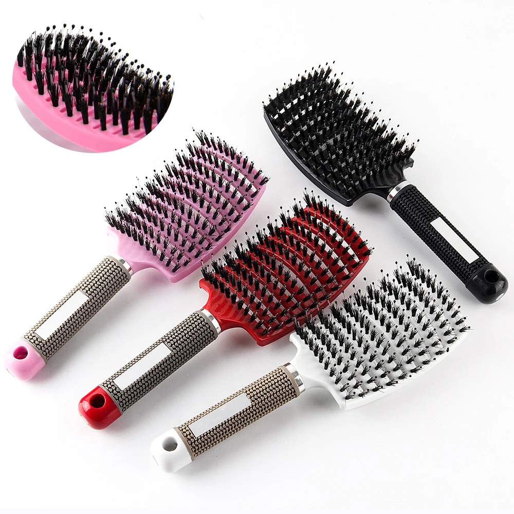 Girls Hair Scalp Massage Comb Hairbrush Bristle Nylon Women Wet Curly Detangle Hair Brush for Salon Hairdressing Styling Tools 
Girls Hair Scalp Massage Comb Hairbrush Bristle Nylon Women Wet Curly Detangle Hair Brush for Salon Hairdressing Styling Tools
