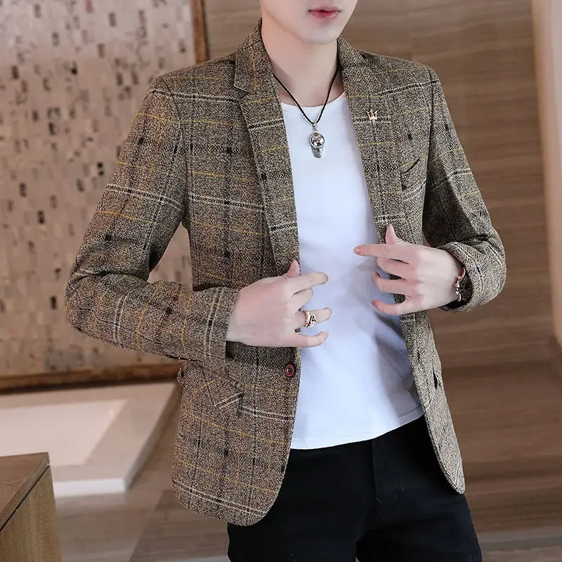 Men Business Suit Plaid Smart Casual Four Seasons Full Sleeve High Quality Blazers
Men Business Suit Plaid Smart Casual Four Seasons Full Sleeve High Quality Blazers