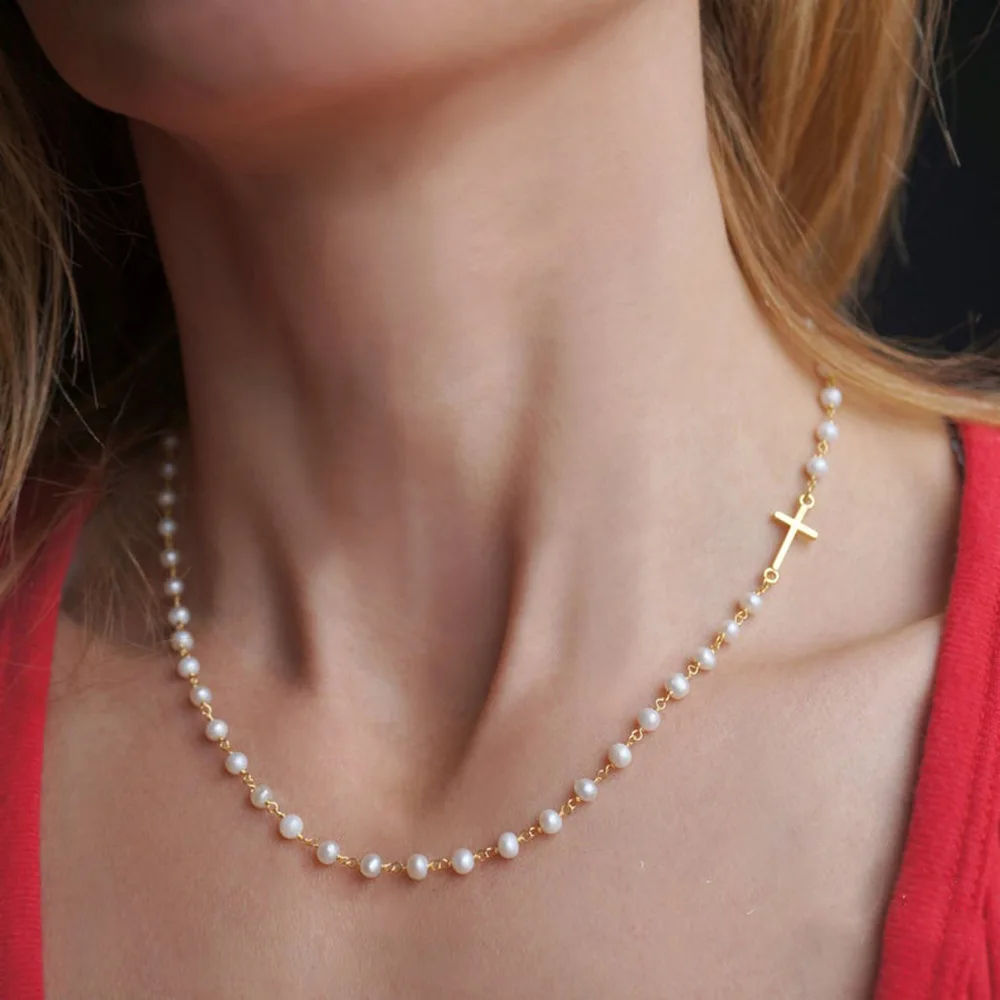 Fashion Simple Faith Cross Imitation Pearl Chain Necklaces For Women Party Jewelry Accessories
Fashion Simple Faith Cross Imitation Pearl Chain Necklaces For Women Party Jewelry Accessories