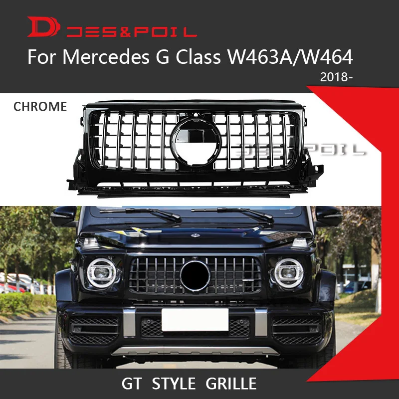 For Mercedes Benz New G Class W464 GT Grille Panamericana Front Bumper Racing Grill G500 G350 G400 2018- G Wagon With Camhole
For Mercedes Benz New G Class W464 GT Grille Panamericana Front Bumper Racing Grill G500 G350 G400 2018- G Wagon With Camhole