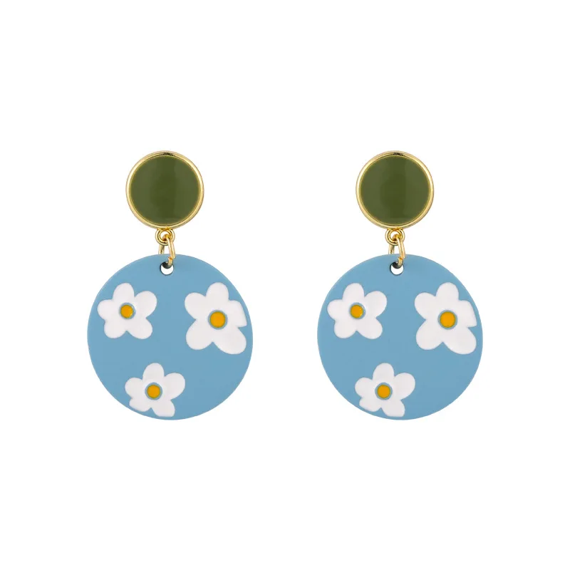 LOVOACC Statement Green Sky Blue Circle Geometric Flower Dangle Earring for Women Femme Exquisite Contrast Color Earring Jewelry
LOVOACC Statement Green Sky Blue Circle Geometric Flower Dangle Earring for Women Femme Exquisite Contrast Color Earring Jewelry