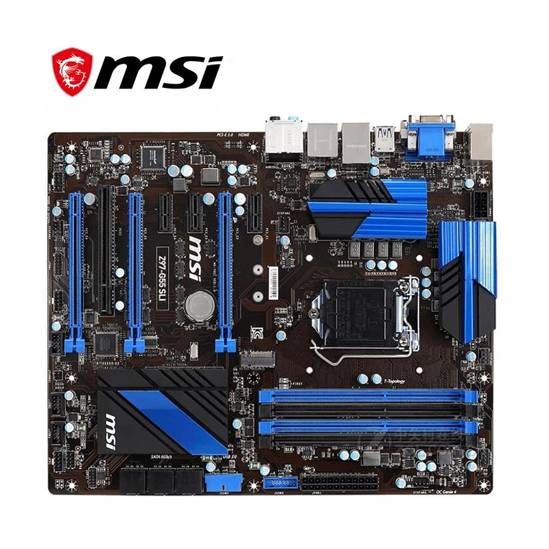Для MSI Z97 G55 SLI материнская плата LGA 1150 DDR3 для Intel Z97M настольная SATA III USB3.0 PCI E X16 3 0