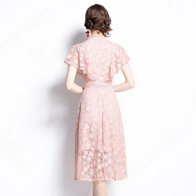 Summer Elegant A-Line Lace Dress Women Fashion Midi Sundress Casual Slim Office Party Vestidos
Summer Elegant A-Line Lace Dress Women Fashion Midi Sundress Casual Slim Office Party Vestidos