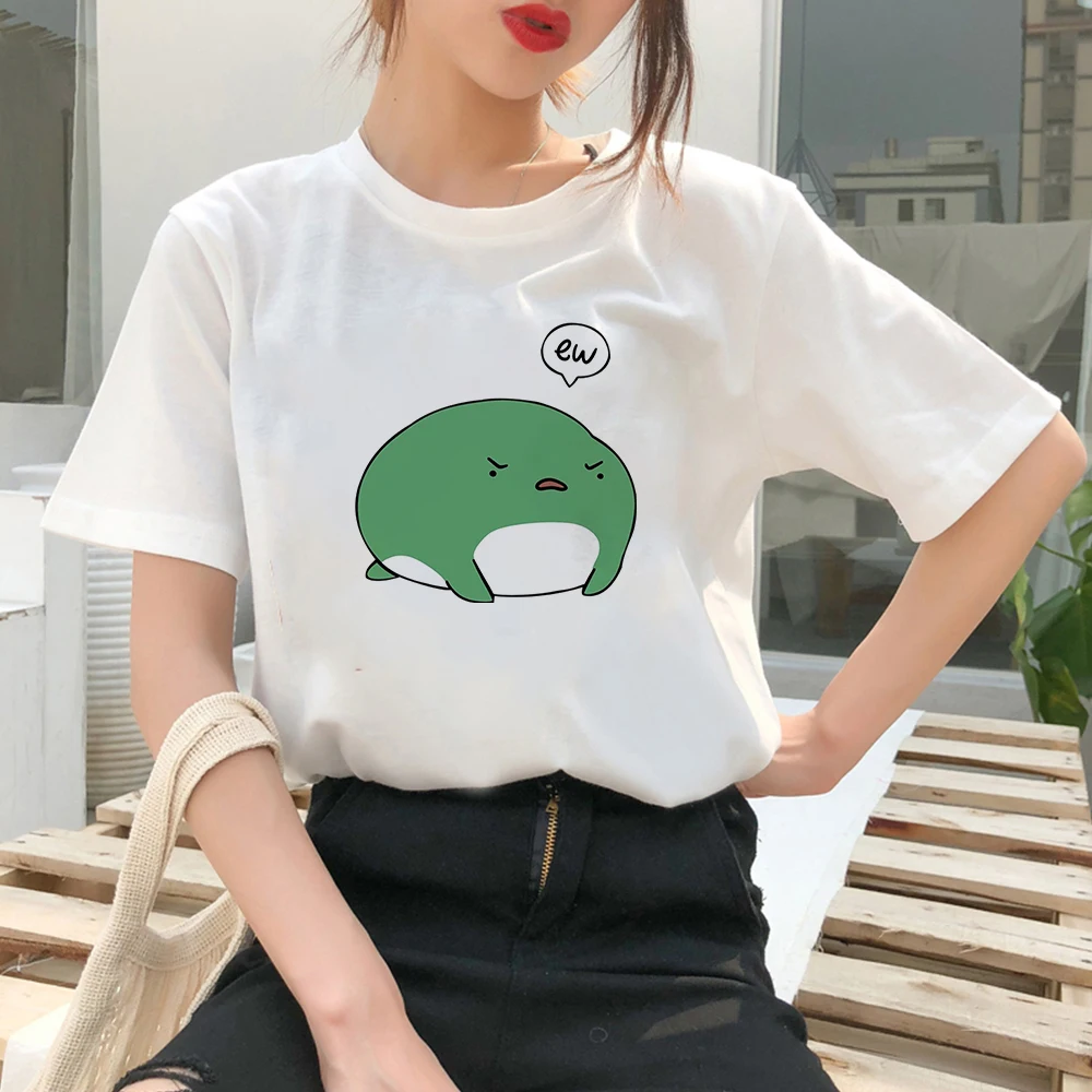 European style New Womens Tshirts Cartoon Style Kawaii Frog Printed Girls Clothes France Trend Summer White T shirts for Women
European style New Womens Tshirts Cartoon Style Kawaii Frog Printed Girls Clothes France Trend Summer White T shirts for Women